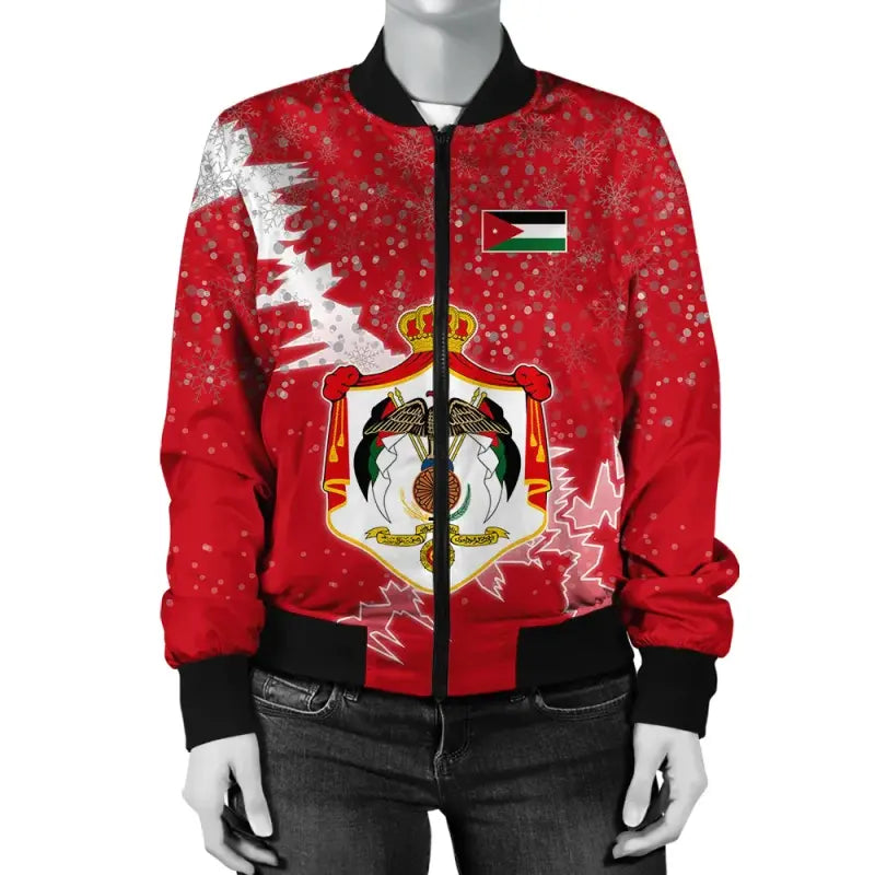 Jordan Christmas Coat Of Arms Women Bomber Jacket X Style RLT8 - Shopicos