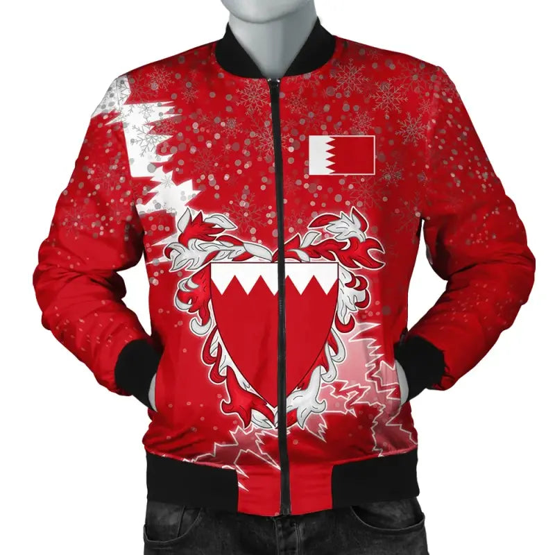 Bahrain Christmas Coat Of Arms Men Bomber Jacket X Style RLT8 - Shopicos