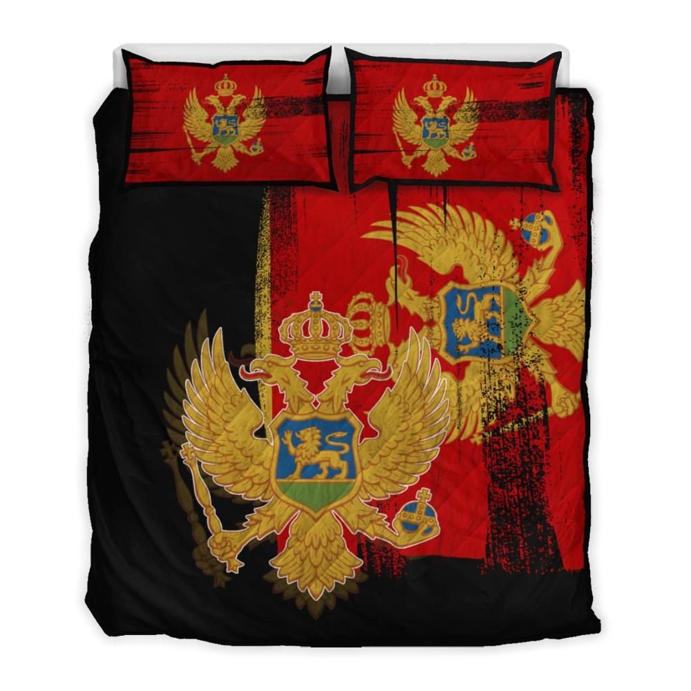Montenegro Flag Quilt Bed Set Flag Style RLT13 - Shopicos