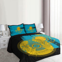 Kazakhstan Flag Quilt Bed Set Flag Style RLT8 - Shopicos