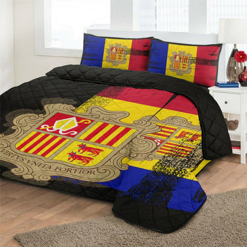 Andorra Flag Quilt Bed Set Flag Style 4 RLT8 - Shopicos