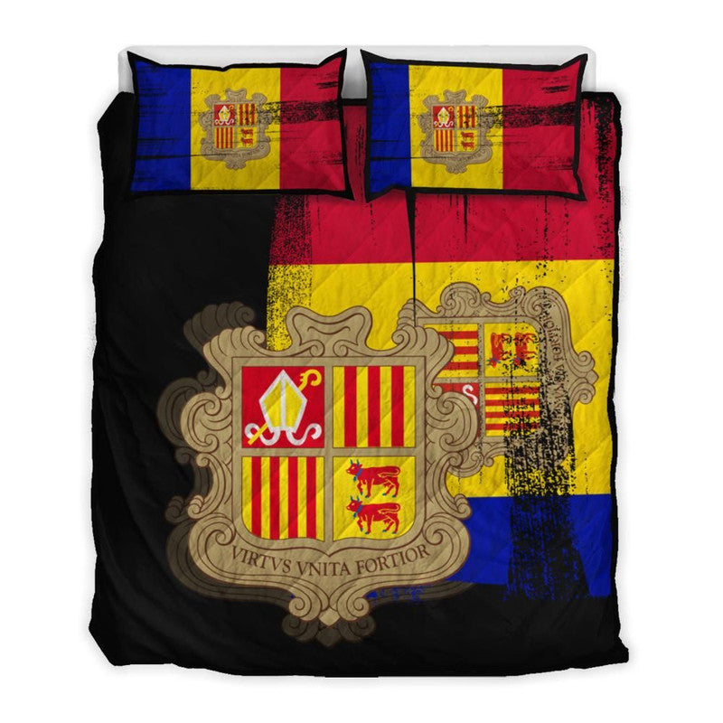 Andorra Flag Quilt Bed Set Flag Style 4 RLT8 - Shopicos