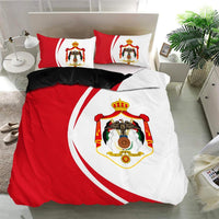 Jordan Flag Coat Of Arms Bedding Set Circle RLT8 - Shopicos