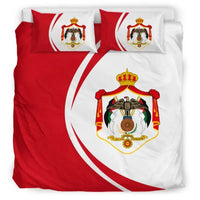 Jordan Flag Coat Of Arms Bedding Set Circle RLT8 - Shopicos