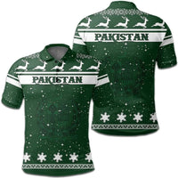 Christmas Pakistan Polo Shirt Coat Of Arms RLT13 - Shopicos