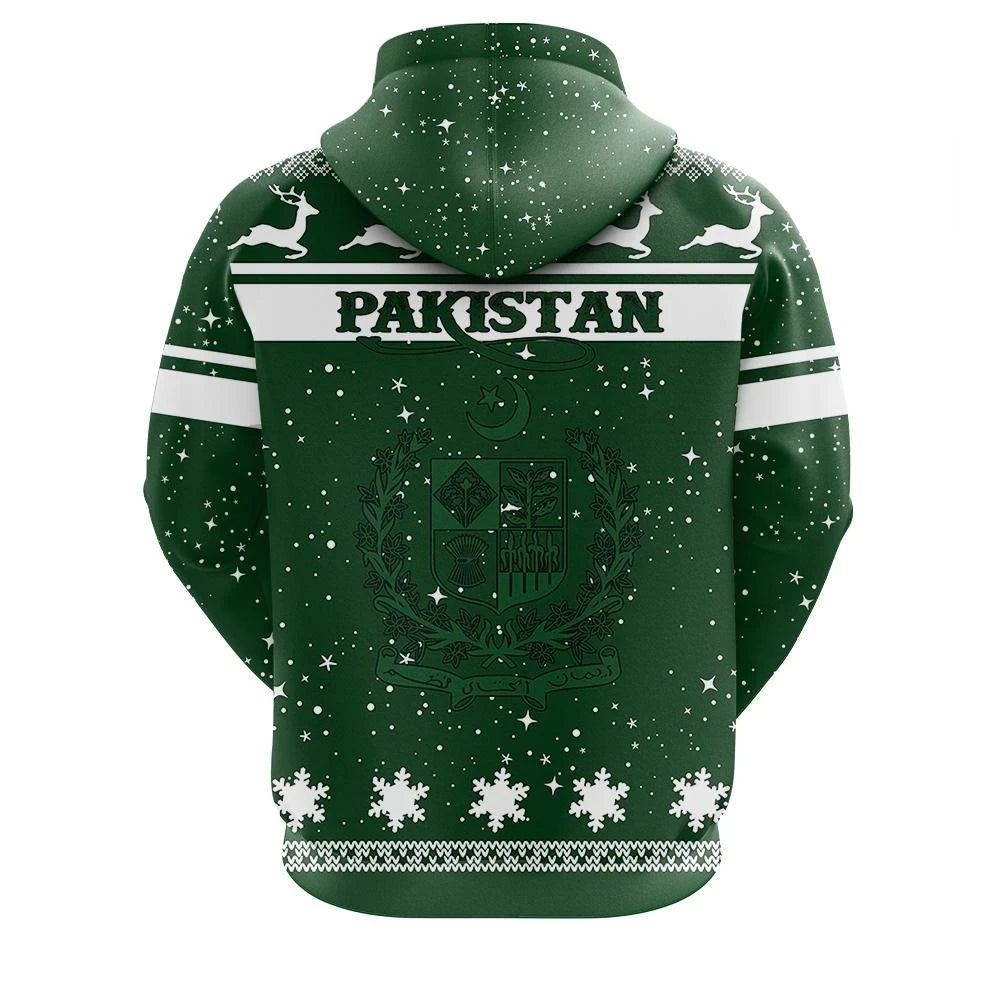 Christmas Pakistan Coat Of Arms Zip Hoodie RLT13 - Shopicos