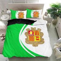 Andorra Flag Coat Of Arms Bedding Set Circle RLT8 - Shopicos