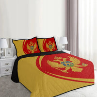 Montenegro Flag Coat Of Arms Quilt Bed Set Circle RLT13 - Shopicos