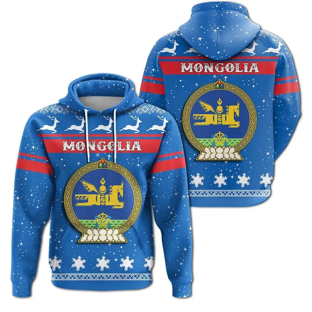 Christmas Mongolia Hoodie Coat Of Arms RLT13 - Shopicos