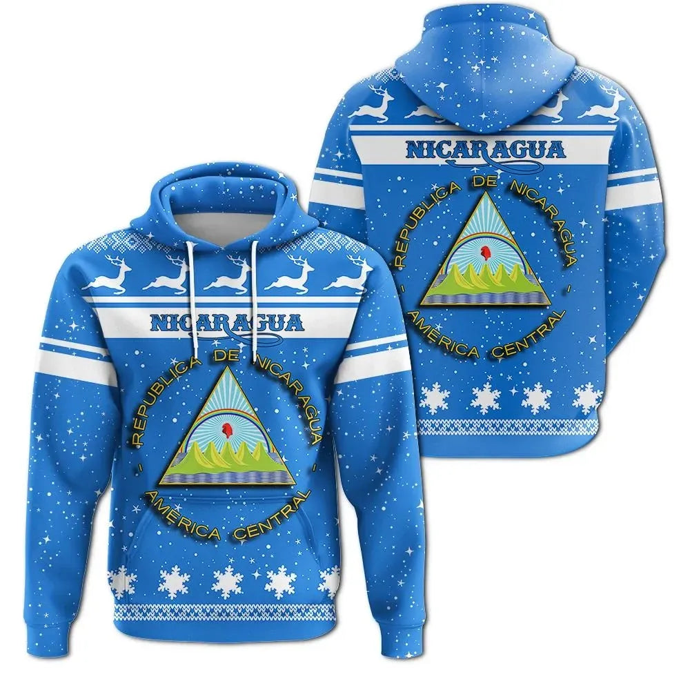 Christmas Nicaragua Hoodie Coat Of Arms RLT8 - Shopicos
