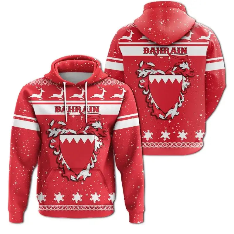 Christmas Bahrain Hoodie Coat Of Arms RLT8 - Shopicos