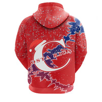 Costa Rica Christmas Hoodie Coat Of Arms X Style RLT13 - Shopicos