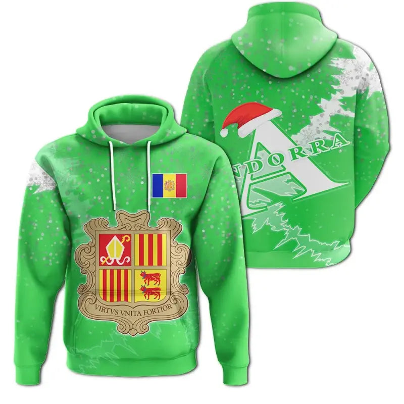 Andorra Christmas Hoodie Coat Of Arms X Style RLT8 - Shopicos