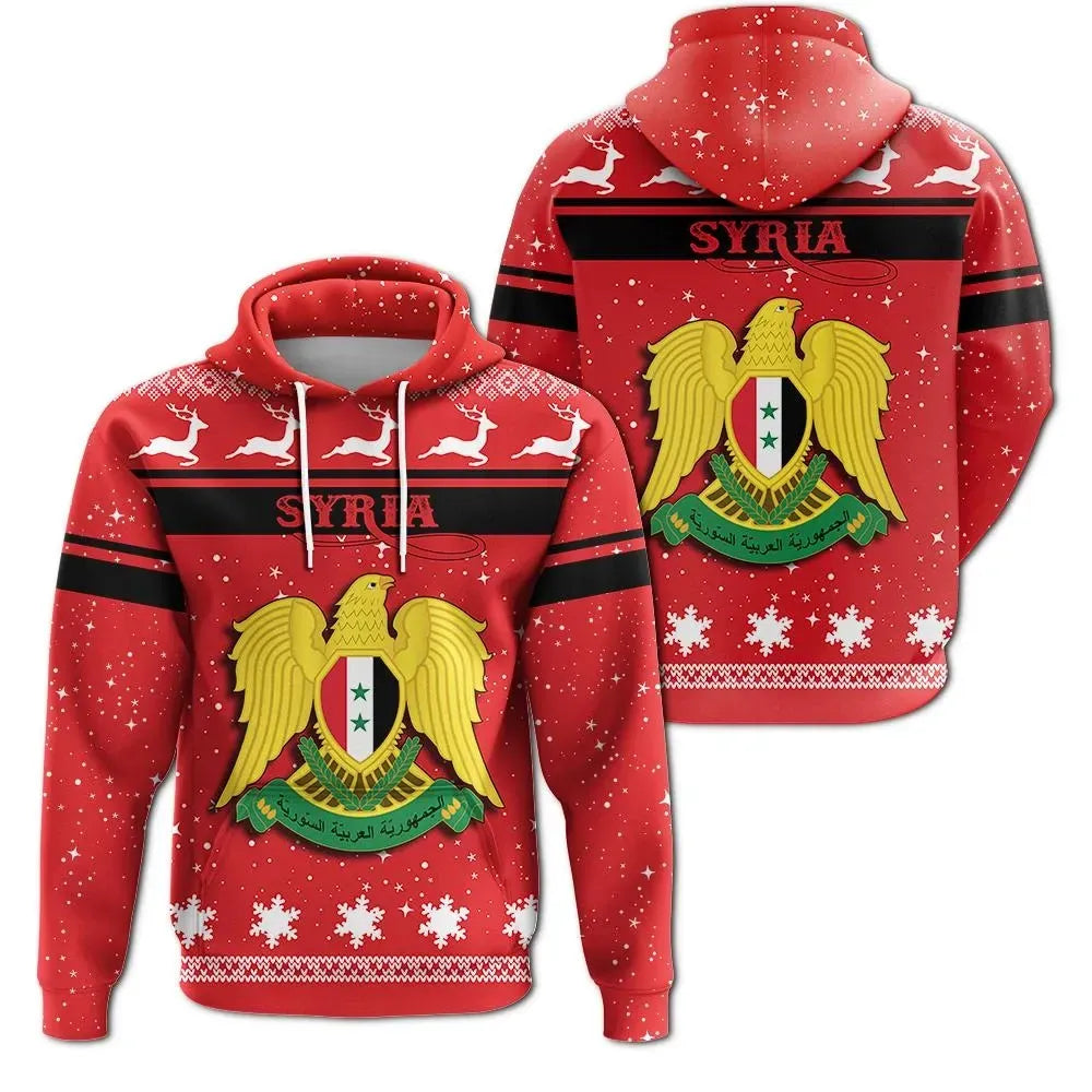 Christmas Syria Hoodie Coat Of Arms RLT6 - Shopicos