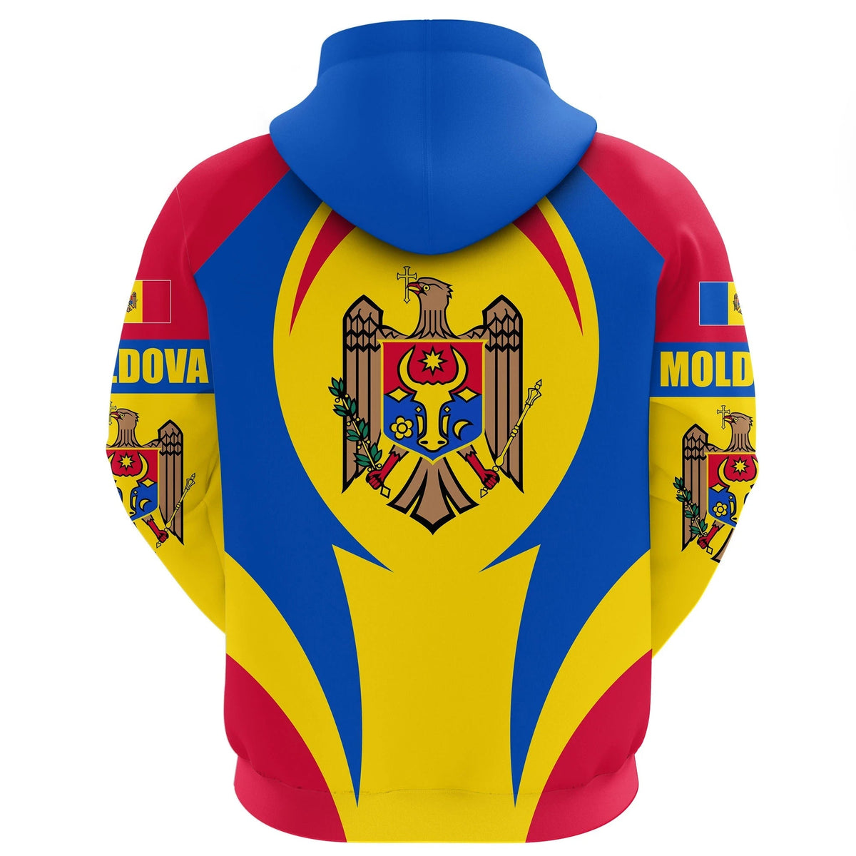 Moldova Hoodie Action Flag A15 RLT13 - Shopicos
