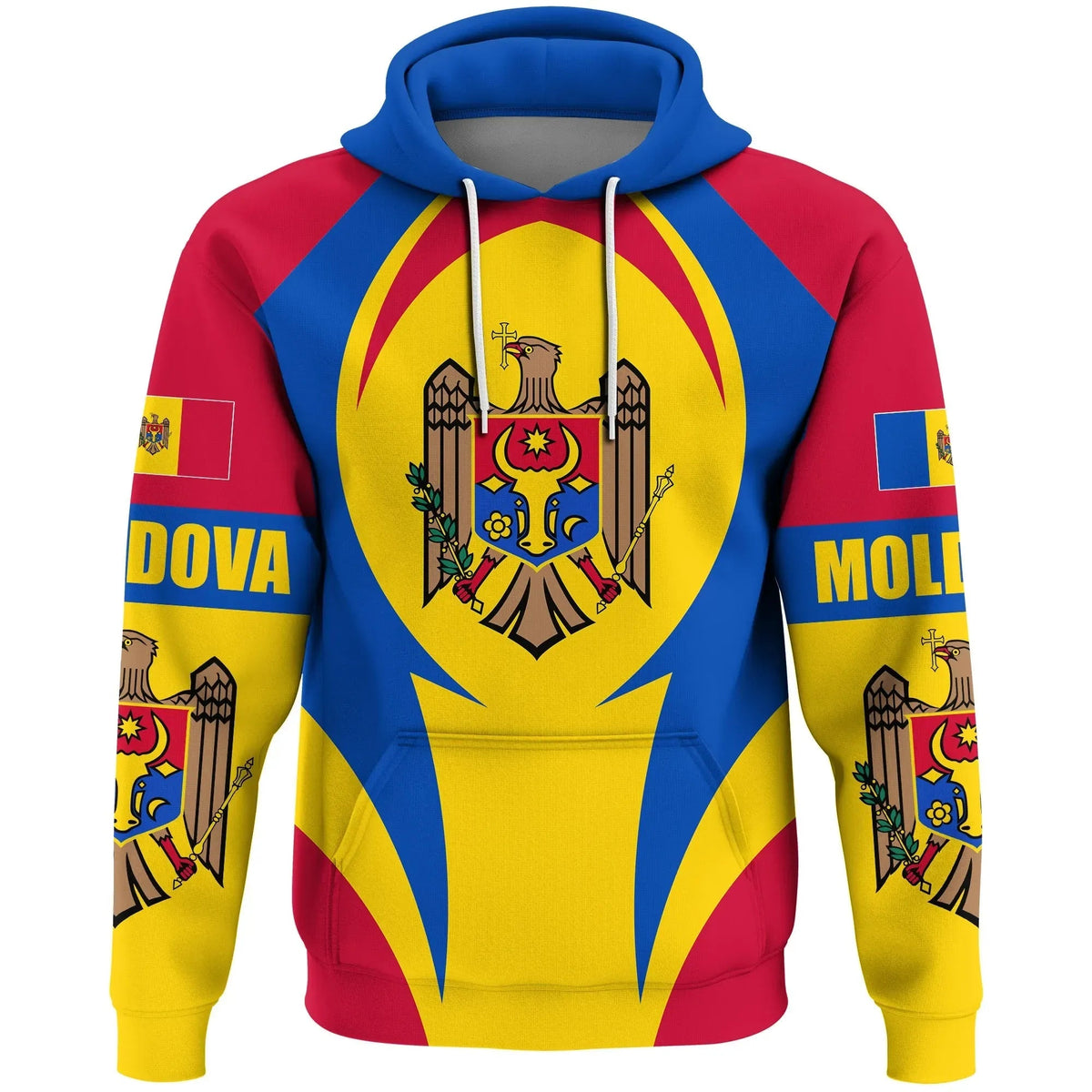Moldova Hoodie Action Flag A15 RLT13 - Shopicos