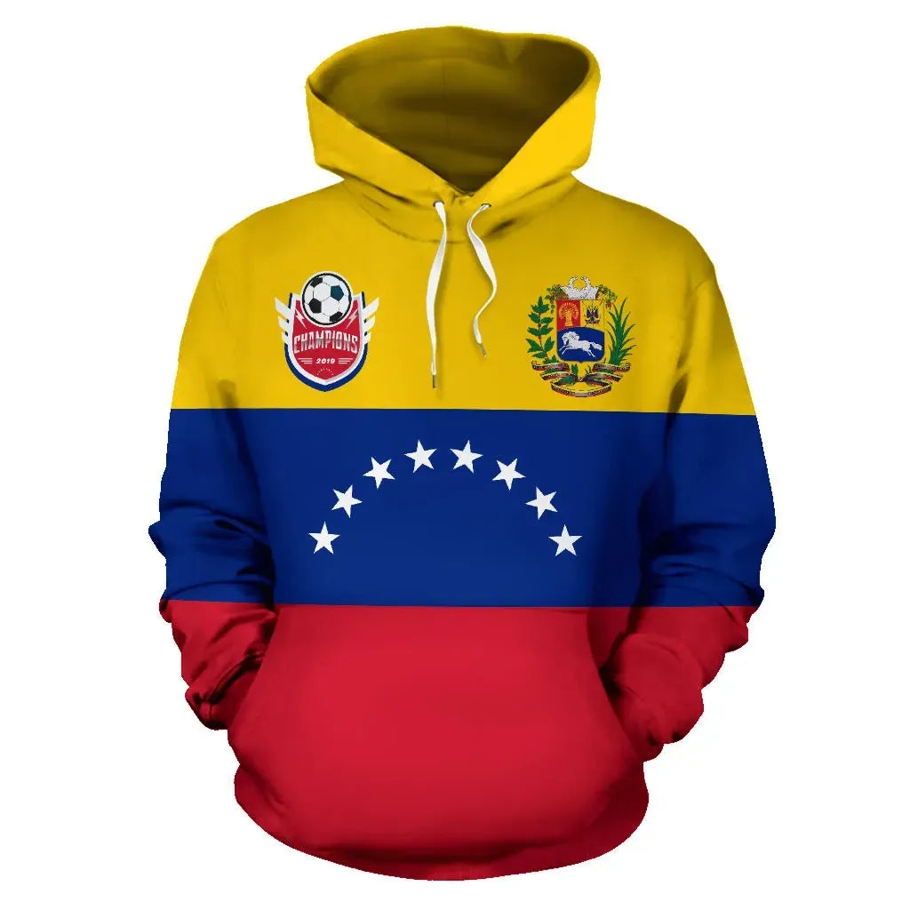 Venezuela Flag Hoodie Football RLT7 - Shopicos