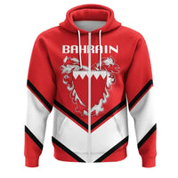Bahrain Coat Of Arms Zip Hoodie Lucian Style RLT8 - Shopicos