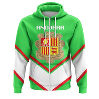 Andorra Coat Of Arms Zip Hoodie Lucian Style RLT8 - Shopicos