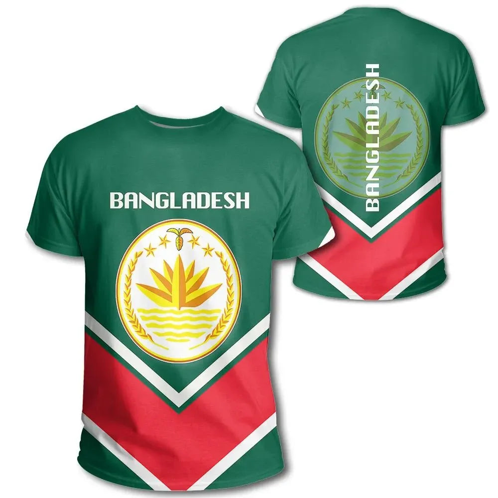 Bangladesh Coat Of Arms T Shirt Lucian Style RLT6 - Shopicos