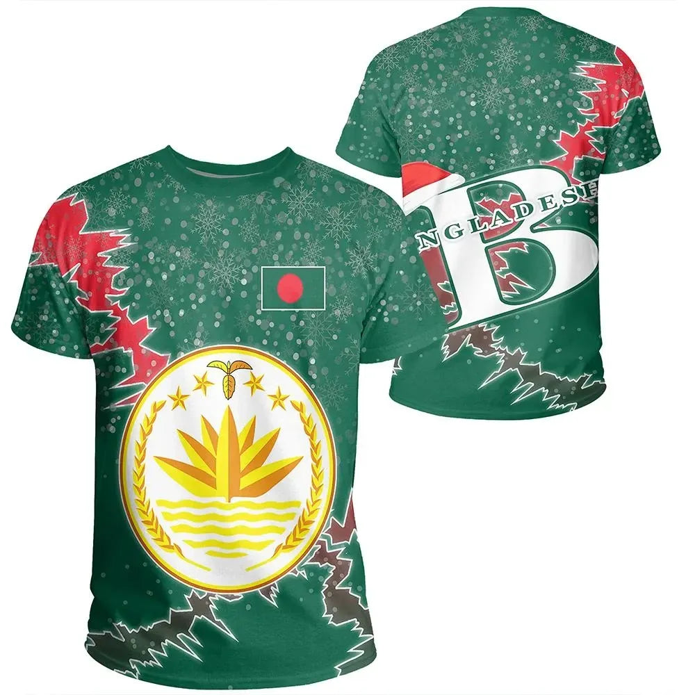 Bangladesh Christmas Coat Of Arms T Shirt X Style RLT6 - Shopicos