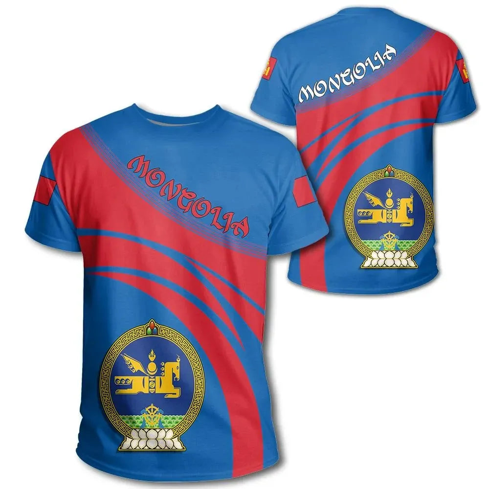 Mongolia Coat Of Arms T Shirt Cricket Style RLT13 - Shopicos