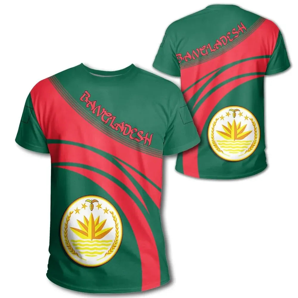 Bangladesh Coat Of Arms T Shirt Cricket Style RLT6 - Shopicos