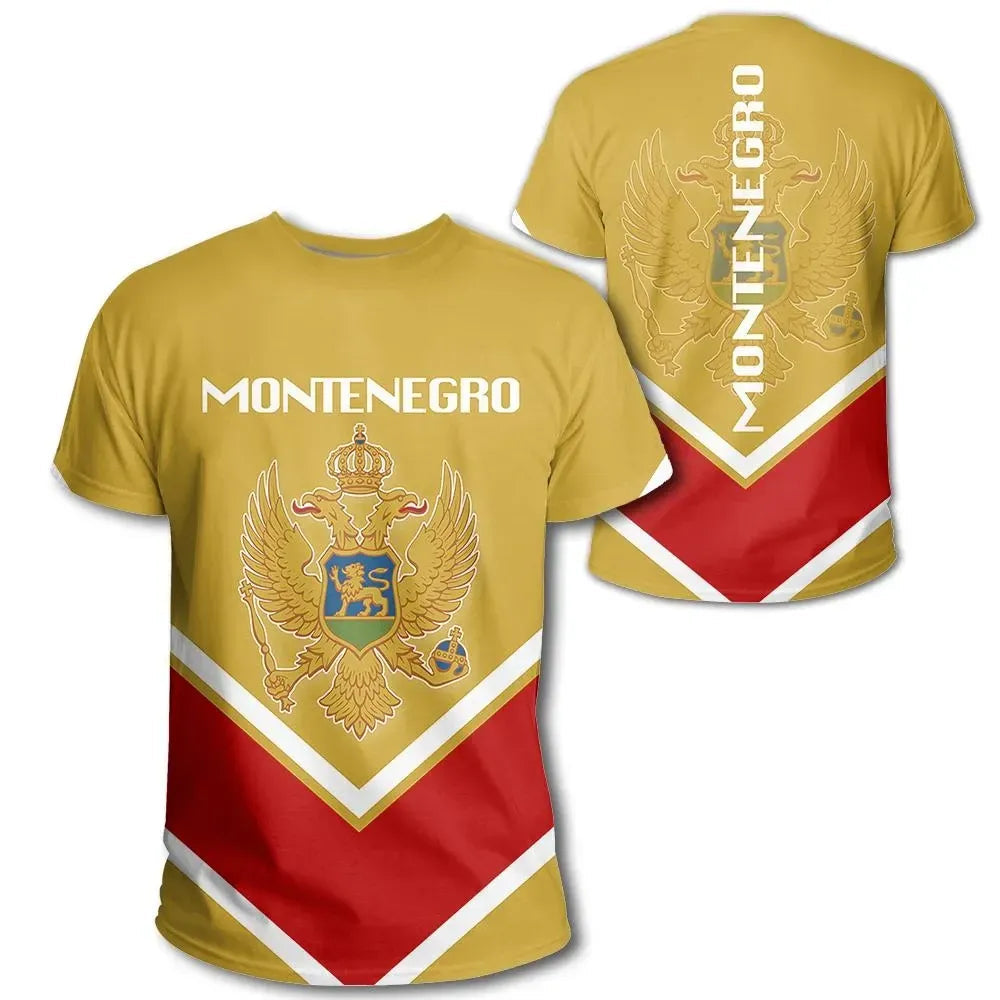 Montenegro Coat Of Arms T Shirt Lucian Style RLT13 - Shopicos