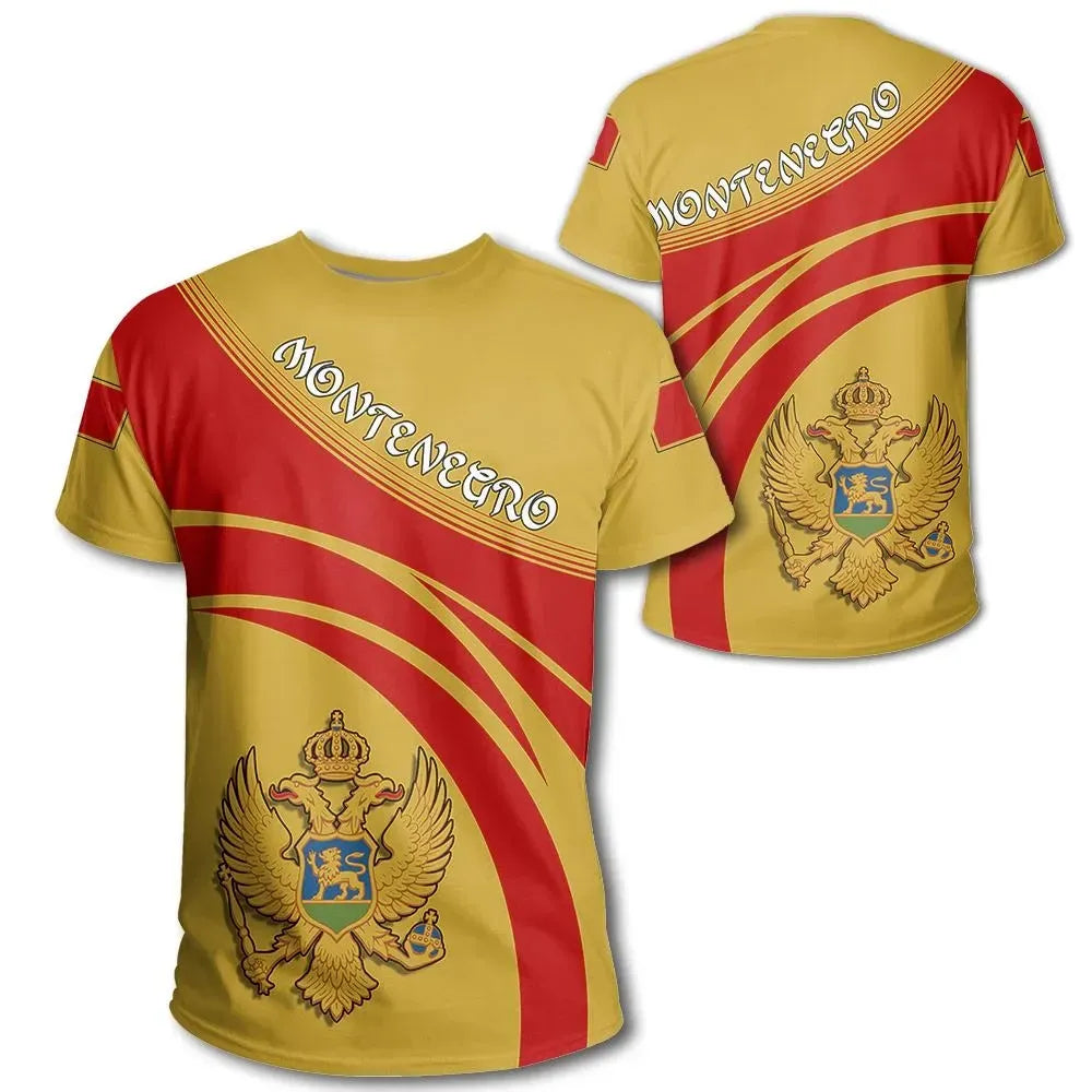 Montenegro Coat Of Arms T Shirt Cricket Style RLT13 - Shopicos