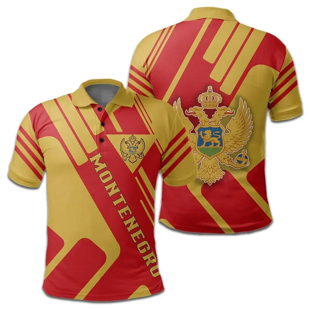 Montenegro Polo Shirt Coat Of Arms Rockie RLT13 - Shopicos
