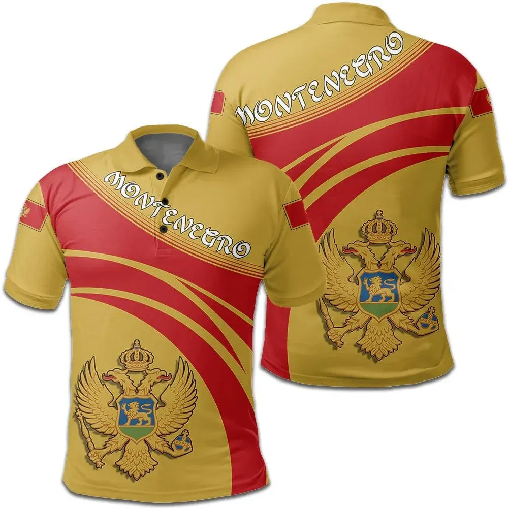 Montenegro Polo Shirt Coat Of Arms Cricket Style RLT13 - Shopicos