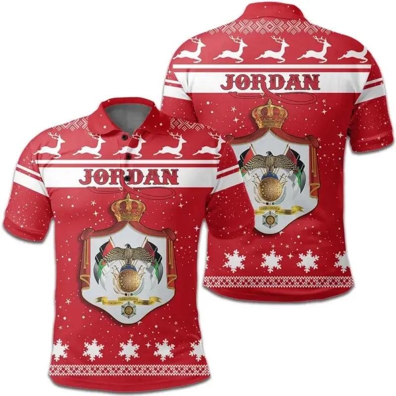 Christmas Jordan Polo Shirt Coat Of Arms RLT8 - Shopicos