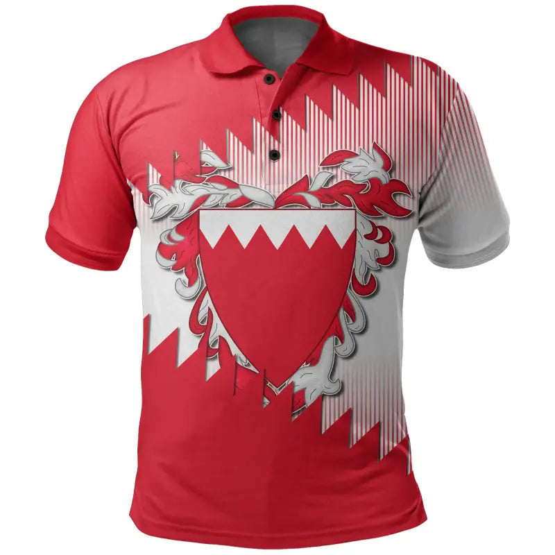 Bahrain Special Flag Style Polo Shirt RLT8 - Shopicos