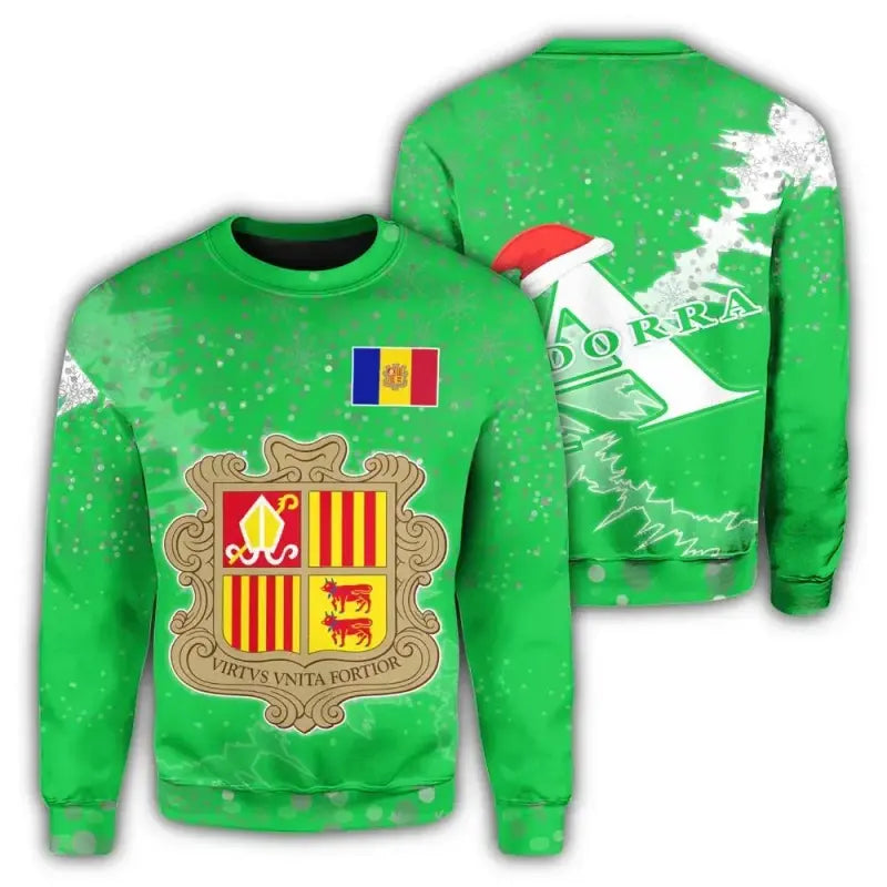 Andorra Christmas Coat Of Arms Sweatshirt X Style RLT8 - Shopicos