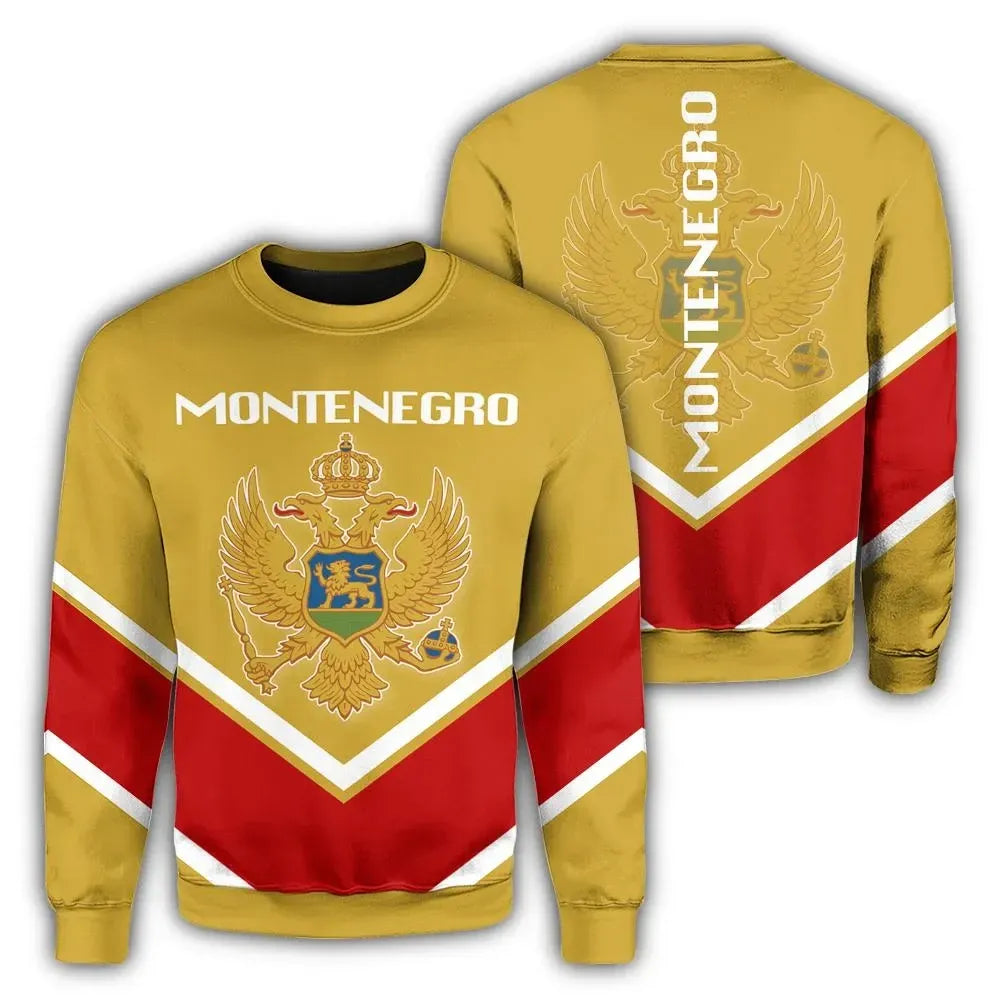 Montenegro Coat Of Arms Sweatshirt Lucian Style RLT13 - Shopicos
