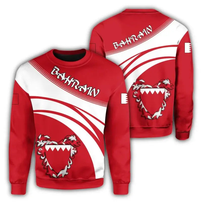 Bahrain Coat Of Arms Sweatshirt Cricket Style RLT8 - Shopicos