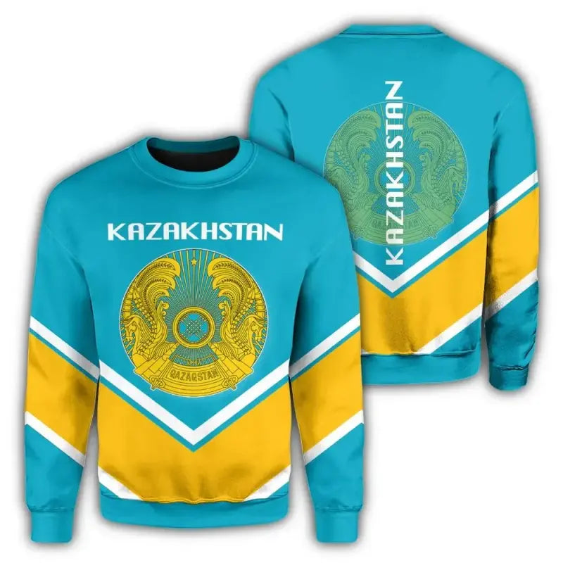 Kazakhstan Coat Of Arms Sweatshirt Lucian Style RLT8 - Shopicos