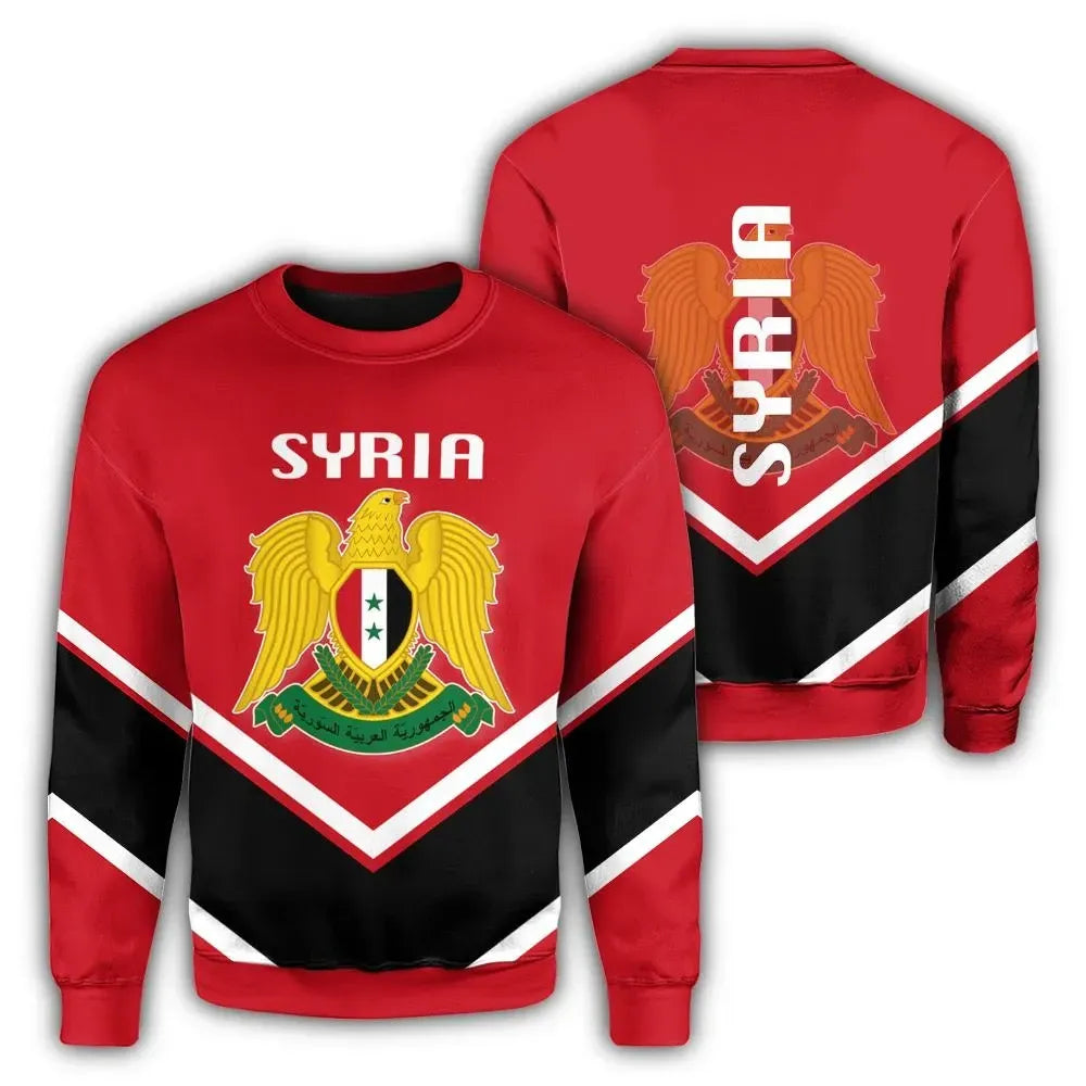 Syria Coat Of Arms Sweatshirt Lucian Style RLT6 - Shopicos