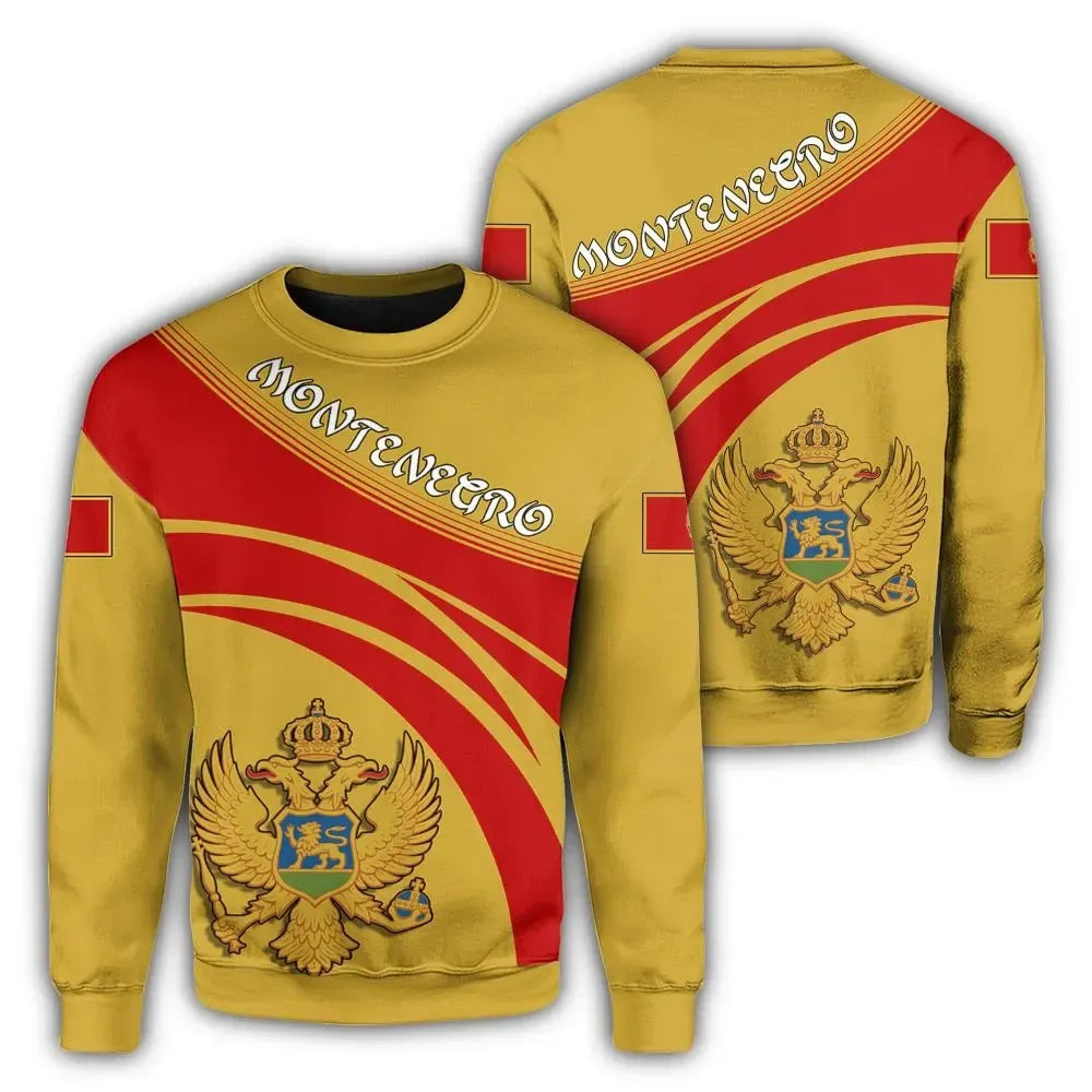 Montenegro Coat Of Arms Sweatshirt Cricket Style RLT13 - Shopicos