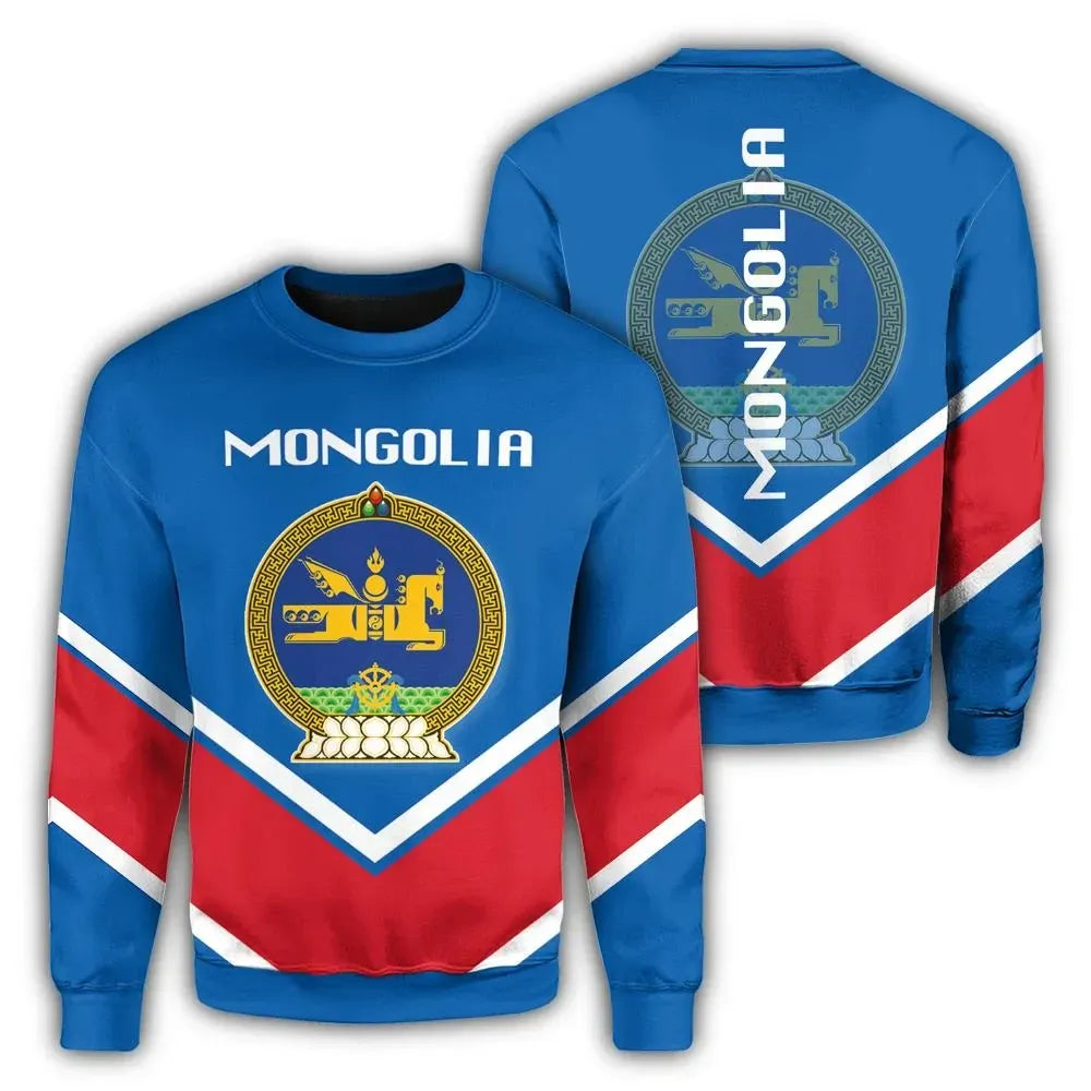 Mongolia Coat Of Arms Sweatshirt Lucian Style RLT13 - Shopicos