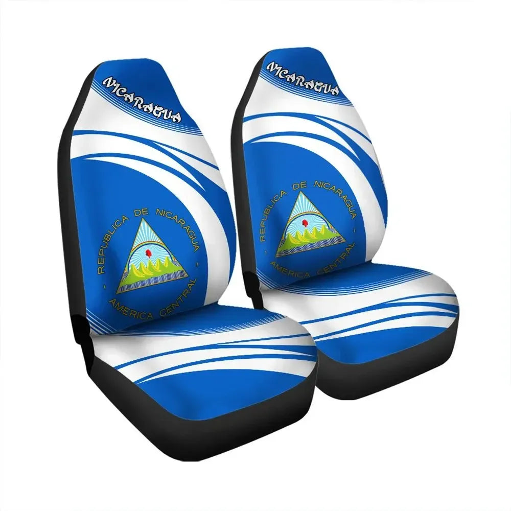 Nicaragua Coat Of Arms Car Seat Cover Cricket RLT8 - Shopicos
