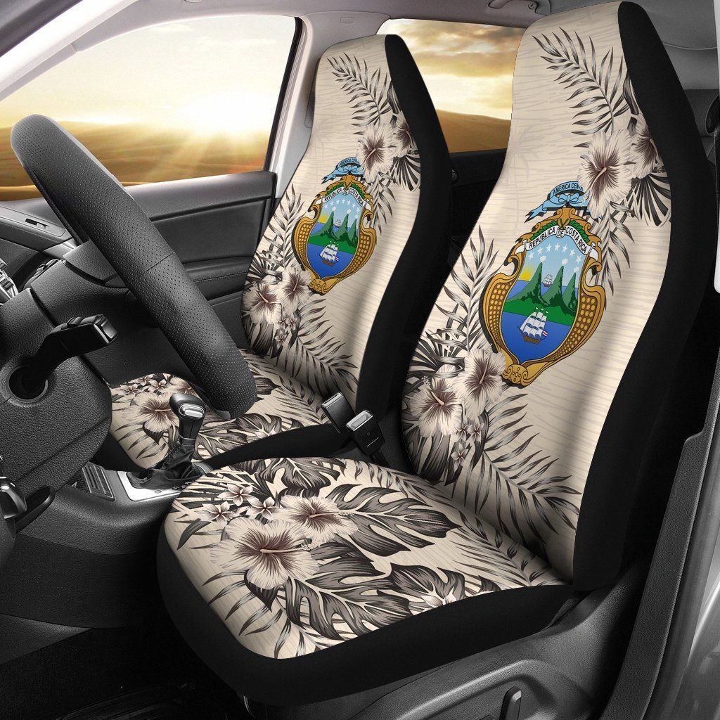 Costa Rica Car Seat Covers The Beige Hibiscus (Set of Two) RLT13 - Shopicos