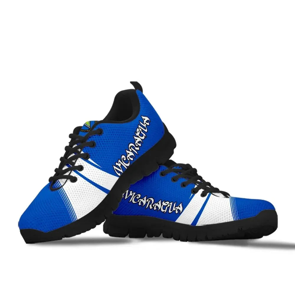 Nicaragua Coat Of Arms Sneakers Cricket RLT8 - Shopicos