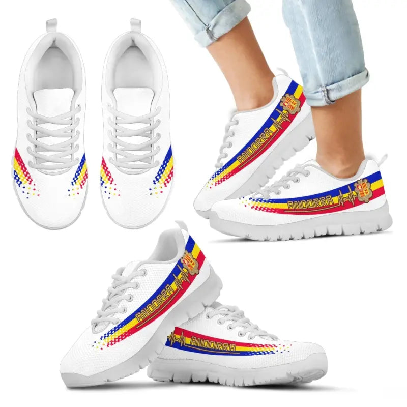 Andorra Heartbeat Sneakers - White Color RLT8 - Shopicos