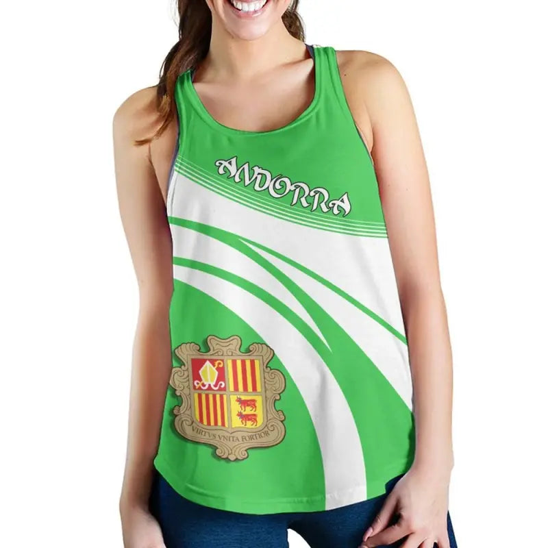 Andorra Coat Of Arms Women Tanktop Cricket RLT8 - Shopicos