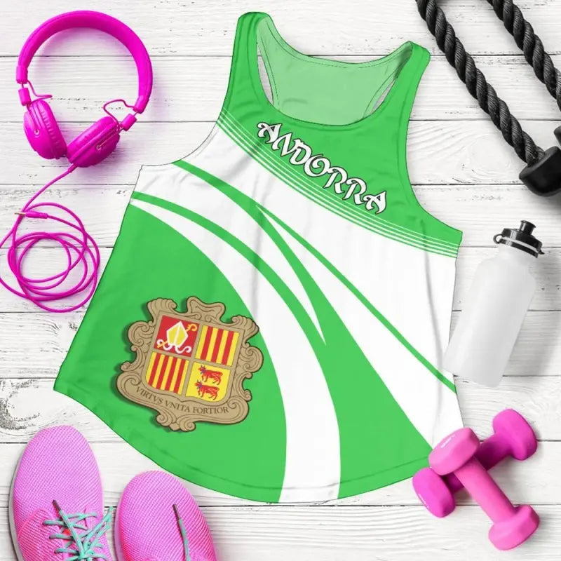 Andorra Coat Of Arms Women Tanktop Cricket RLT8 - Shopicos