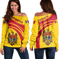 Moldova Coat Of Arms Shoulder Sweater Cricket RLT13 - Shopicos