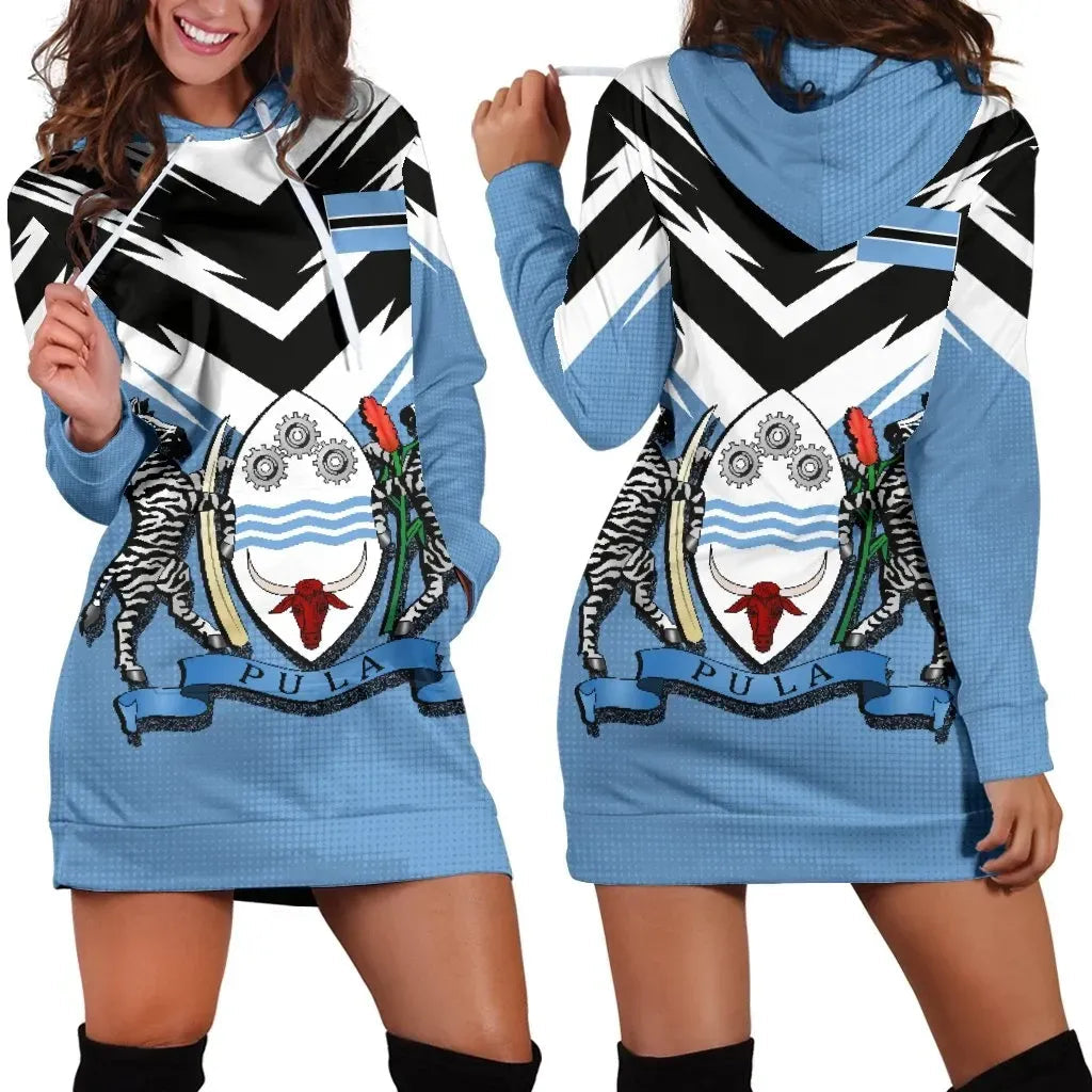 Botswana New Release Women's Hoodie Dress RLT6 - Shopicos