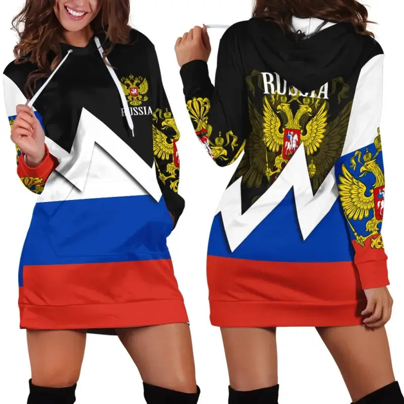 Russia Hoodie Dress Original Flag RLT12 - Shopicos