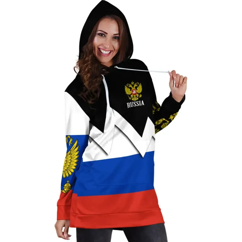 Russia Hoodie Dress Original Flag RLT12 - Shopicos